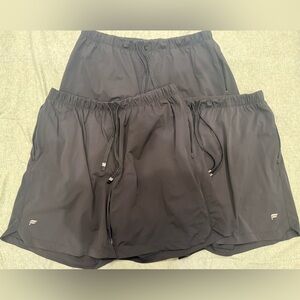 3 Pairs Fabletics Men's Size XL Solid Black One Short 7" Inseam Linerless Shorts